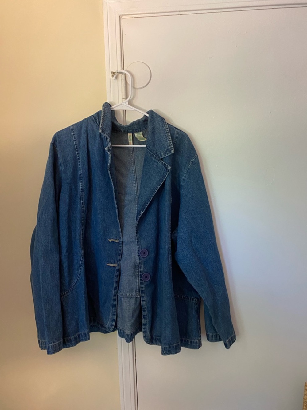 Bill Blass Medium Blue Denim Jacket with Label